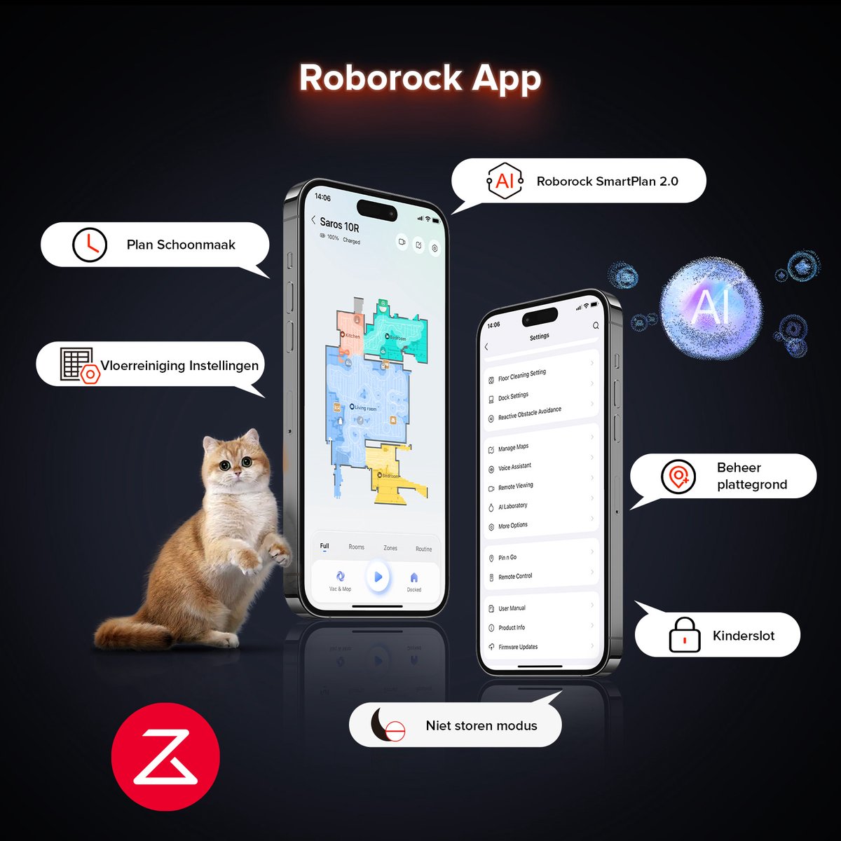 Roborock Saros 10R Zwart - Afbeelding 4